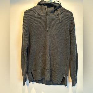 Women’s Gap Hooded Knit Sweater - Gray/Charcoal - Size Large